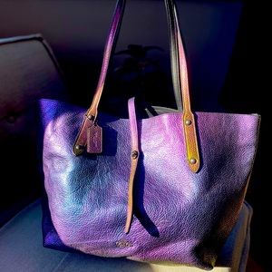 Coach Hologram Iridescent Market Tote